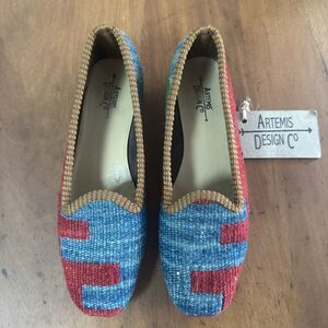 Artemis Design Co Kilim Wool Loafers Women’s Smoking Flats EU 36 New Without Box